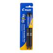 Pilot Frixion Clicker Erasable, Rollerball Gel Pen, 0.7mm Fine Tip, Black Colour, Pack of 2
